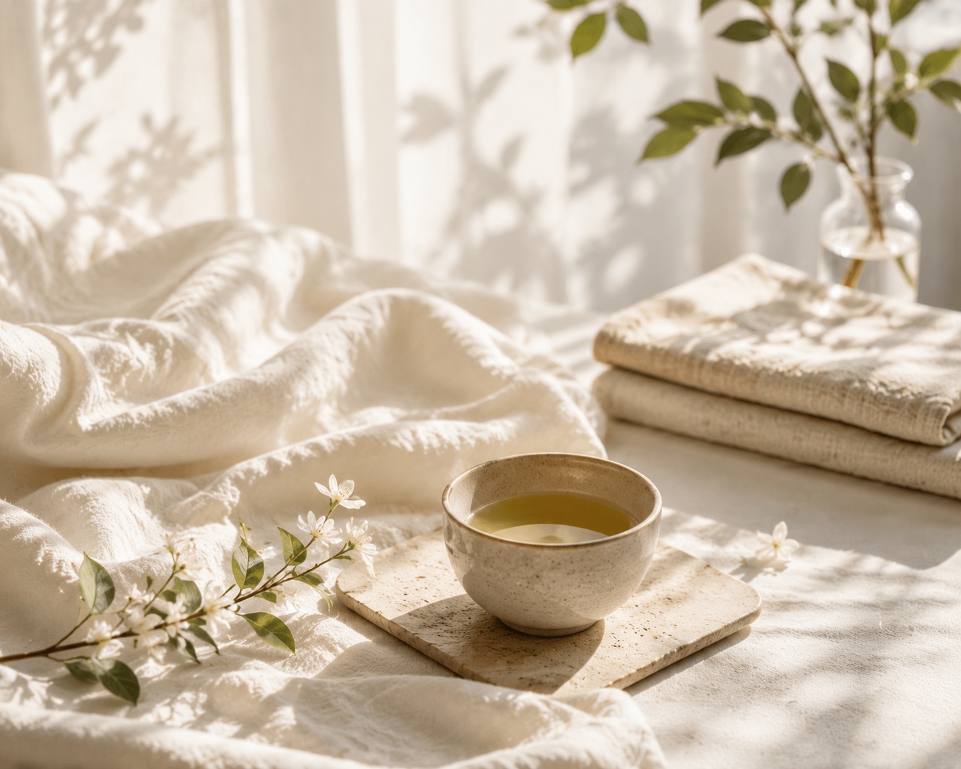 Morning linen, white tea and clean fabric scent inspiration